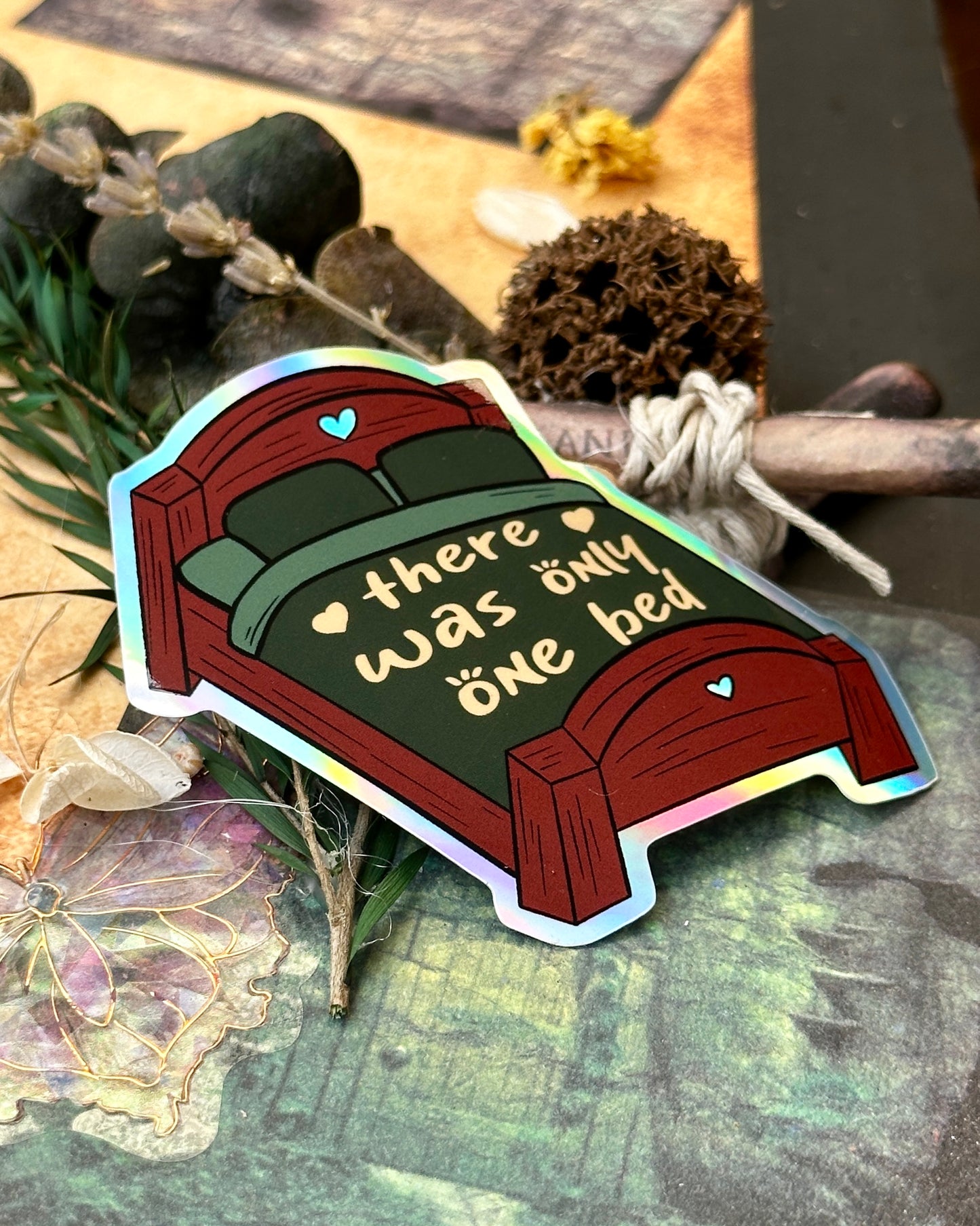 There Was Only One Bed Waterproof Sticker
