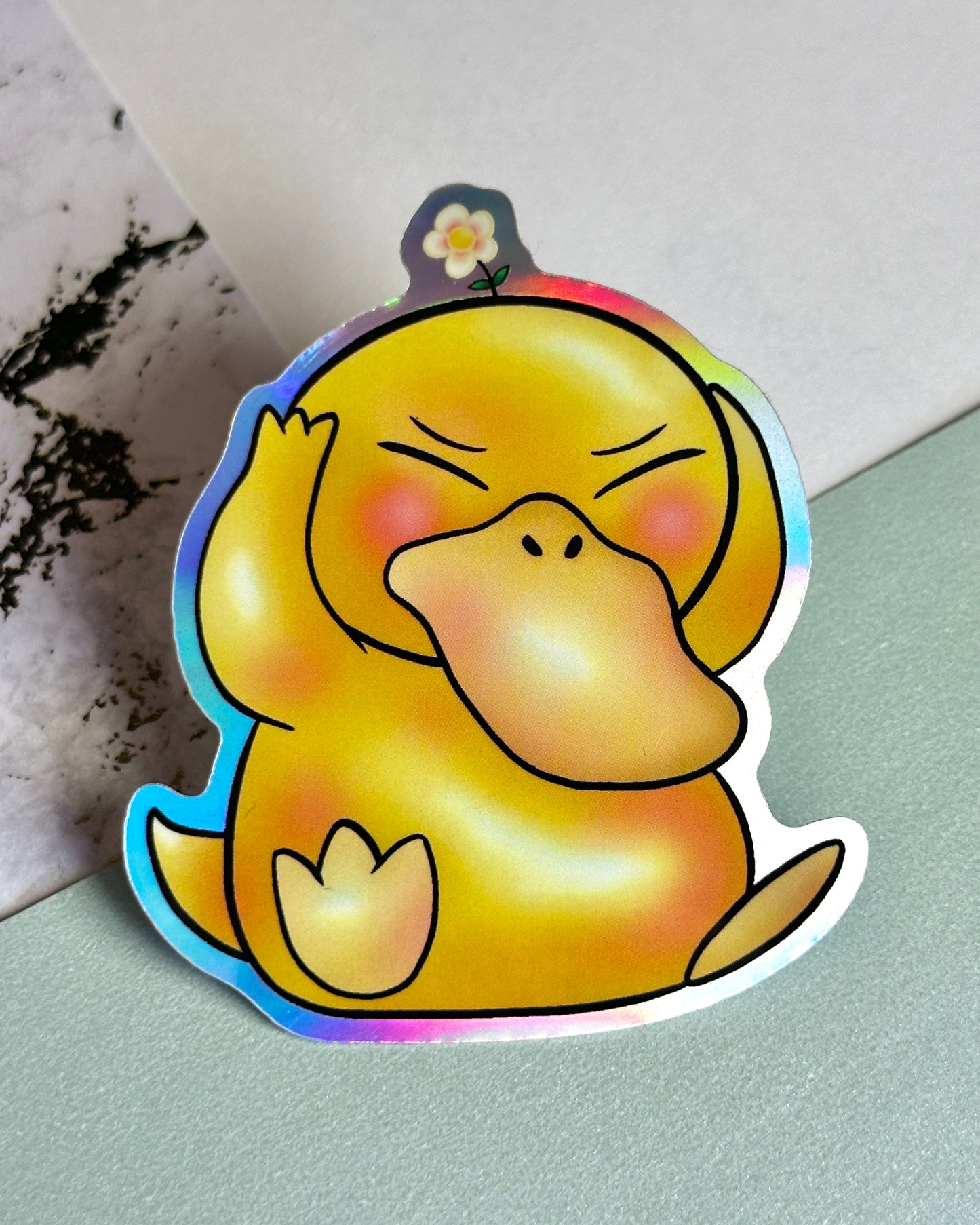 Troubled Duck Waterproof Sticker