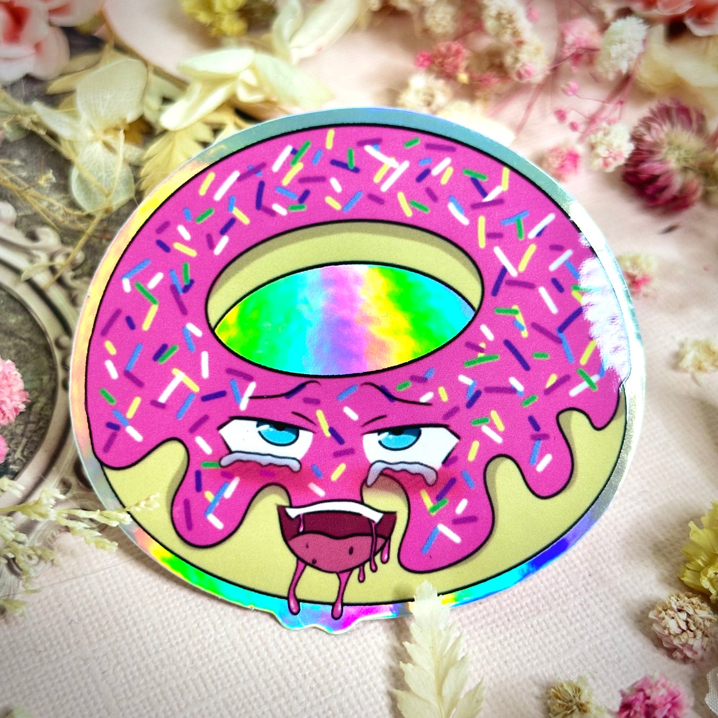 Ahegao Donut Waterproof Sticker
