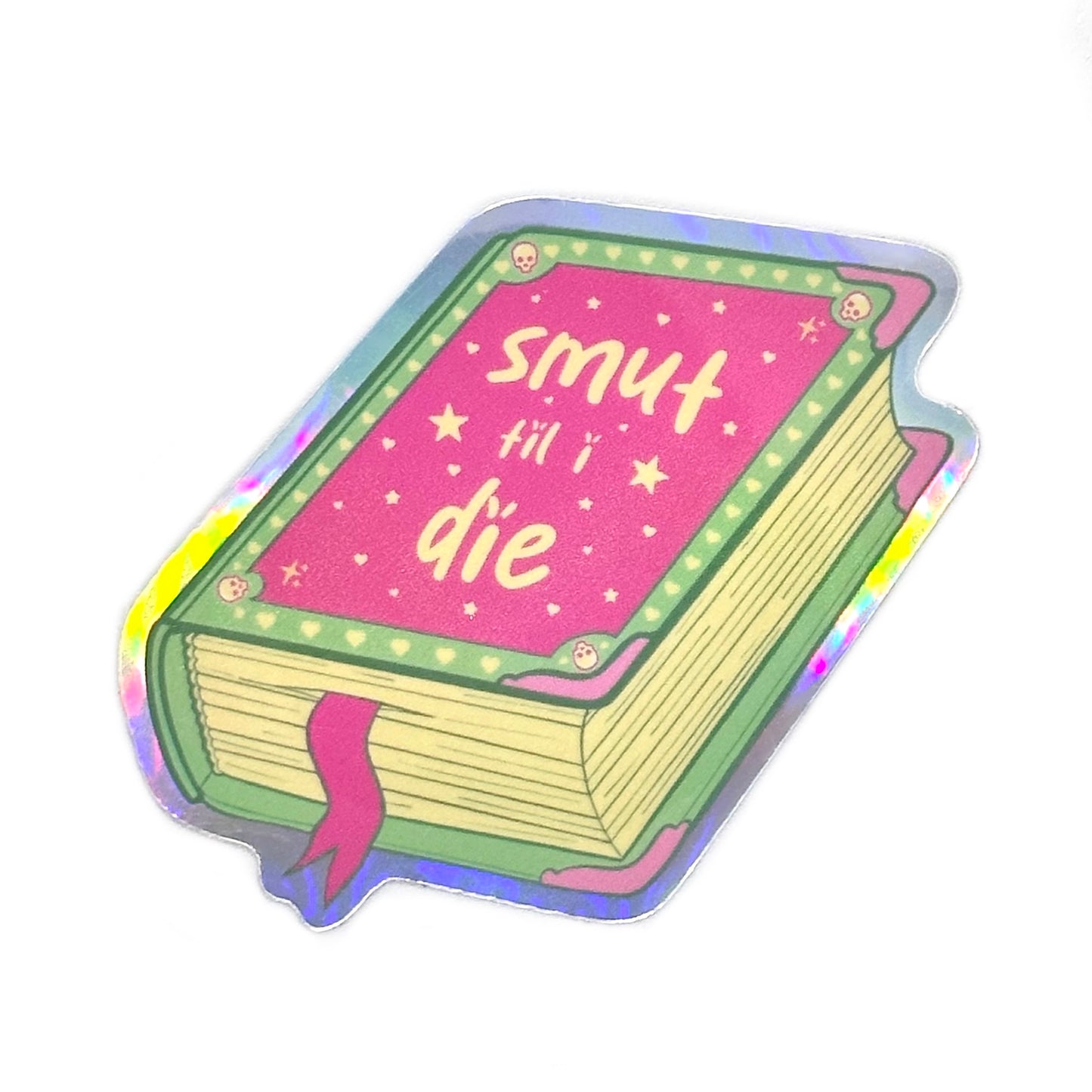 Pink Smut Til I Die Book Waterproof Sticker