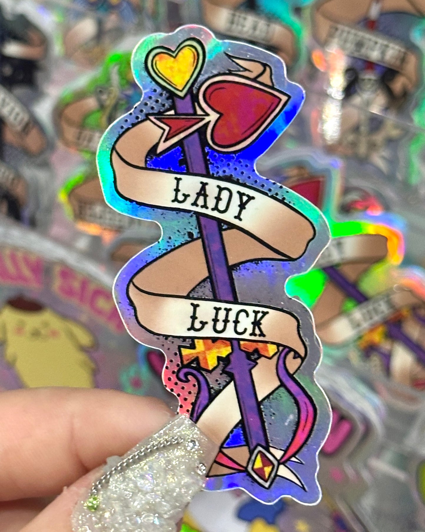 Lady Luck Keyblade Waterproof Sticker - Limited