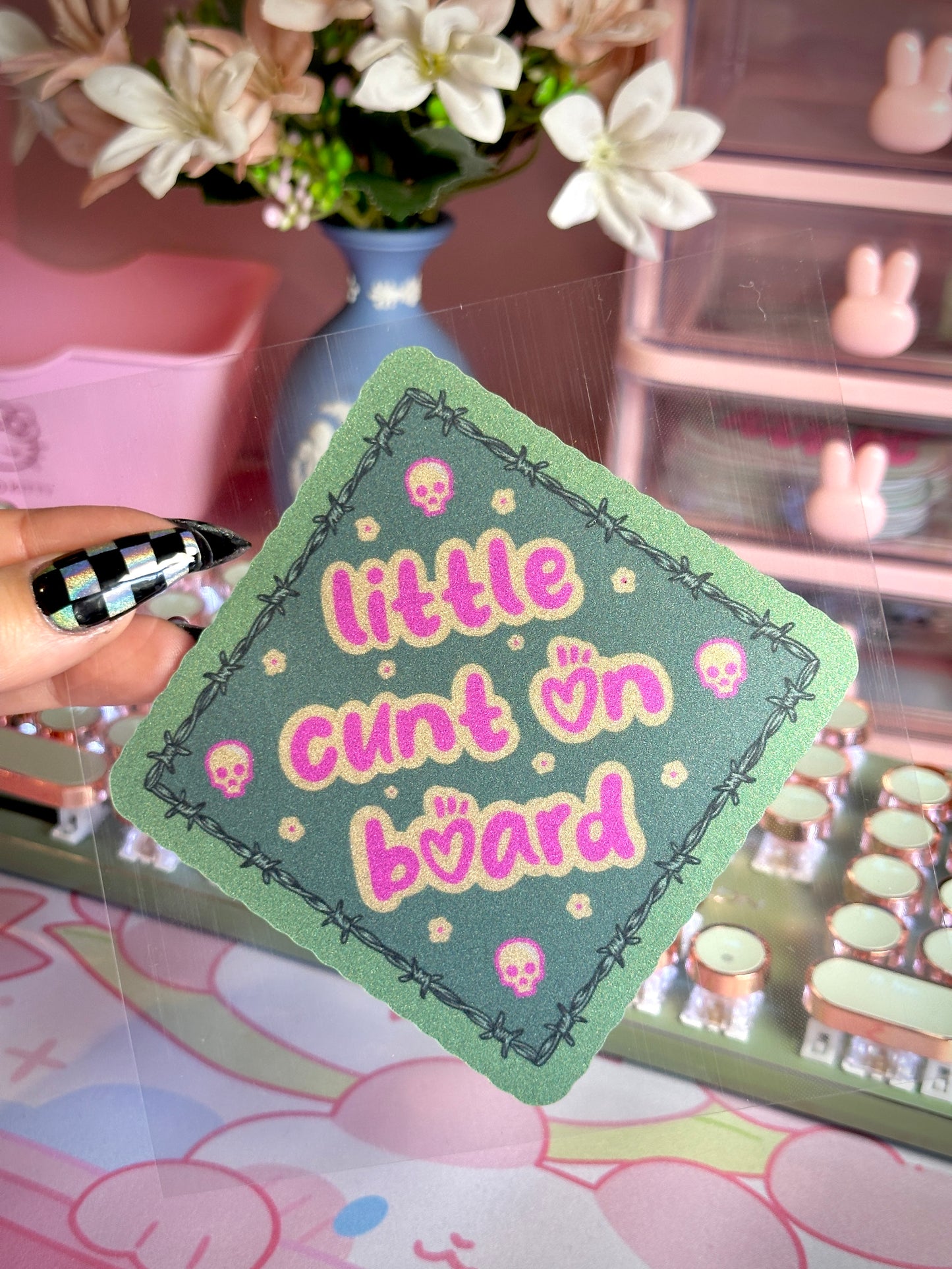 Little Cunt On Board - Car Sticker