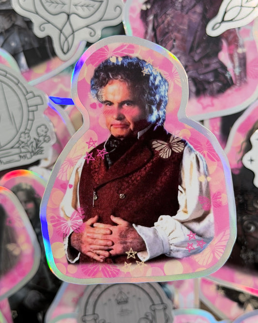 LotR Babygirl Old Bilbo Waterproof Sticker