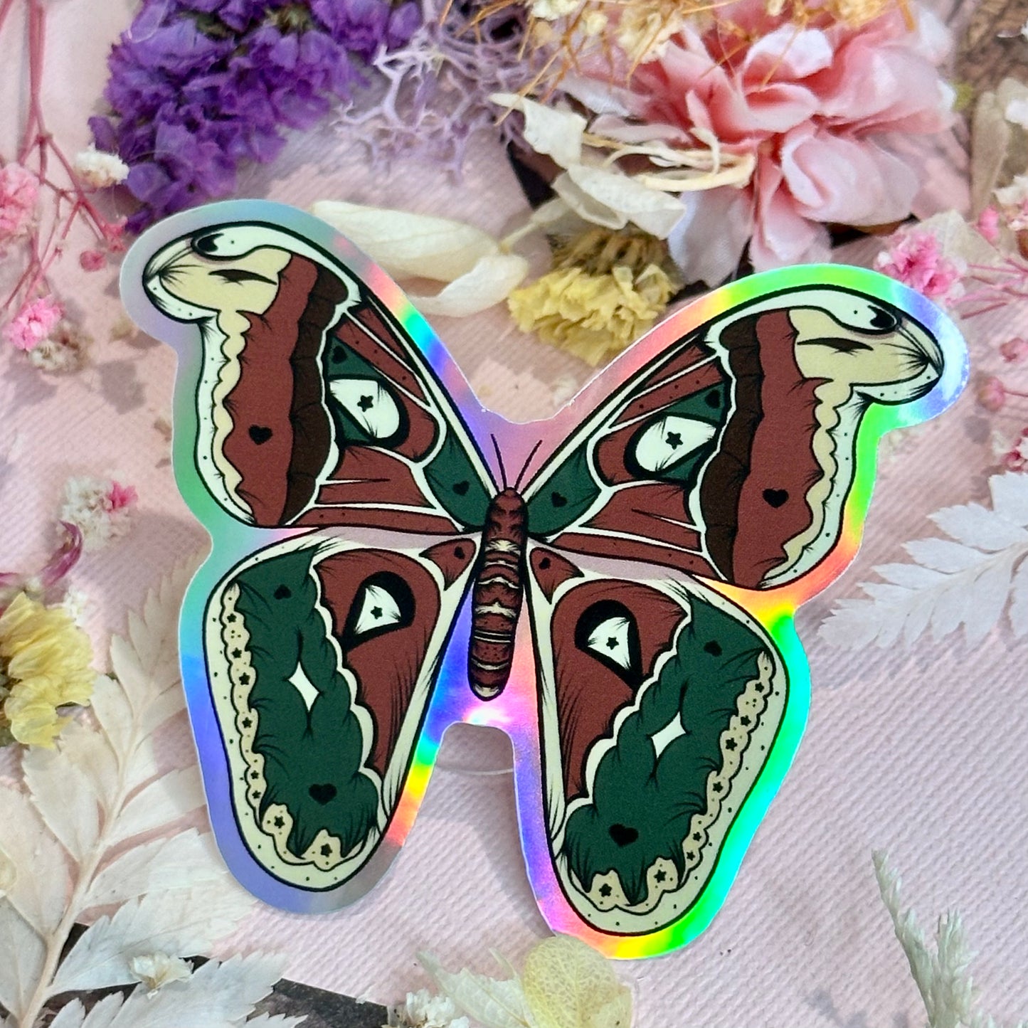 Atlas Moth Waterproof Sticker