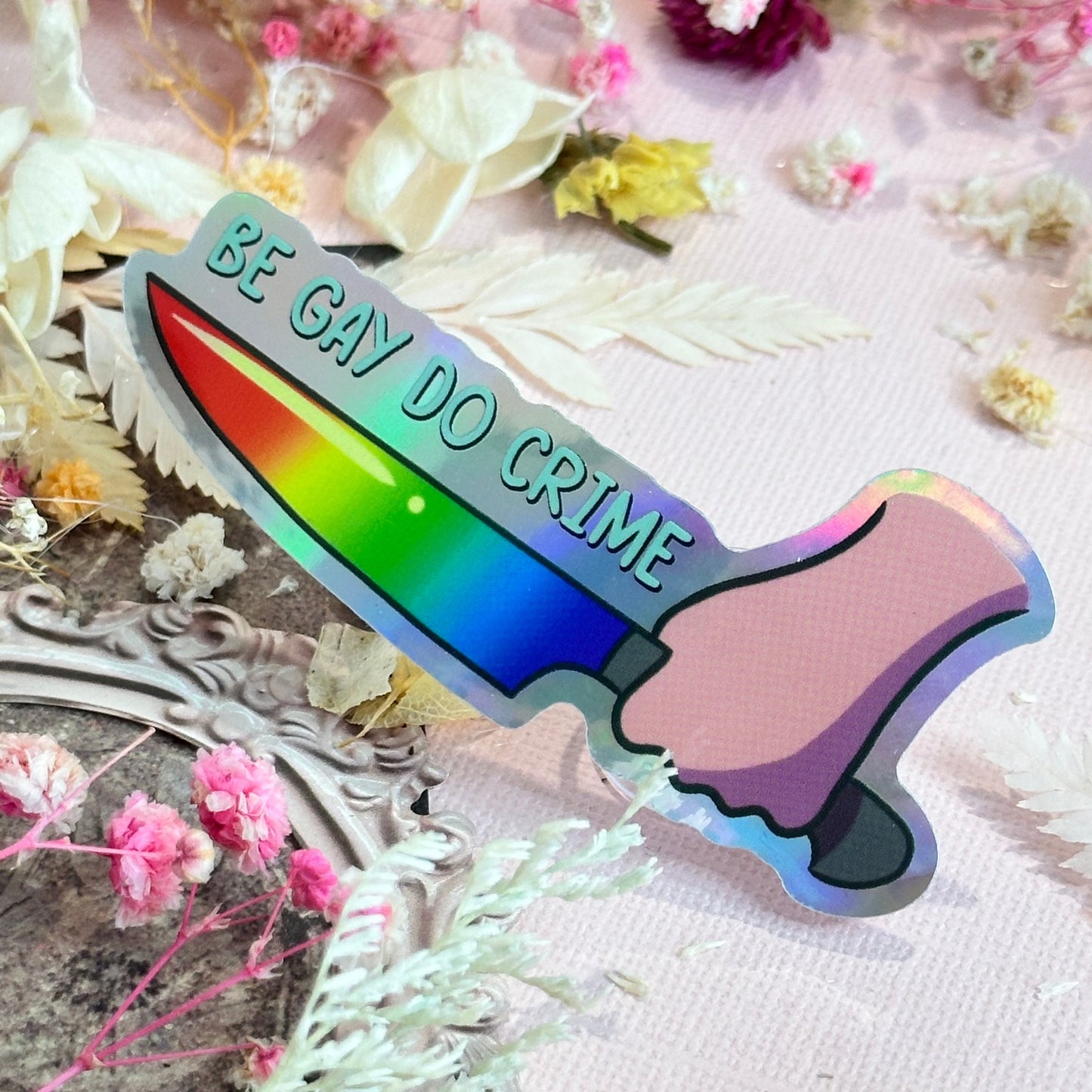 Be Gay Do Crime Waterproof Sticker