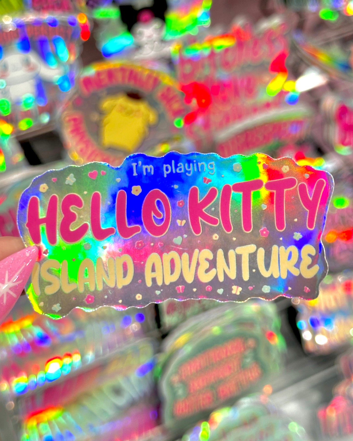 I'm Playing Hello Kitty Island Adventure Waterproof Sticker