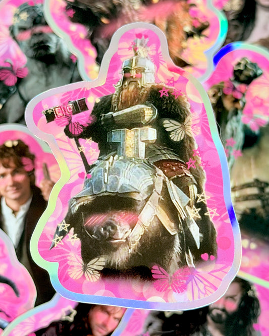 Hobbit Babygirl Dain & Piggy Waterproof Sticker