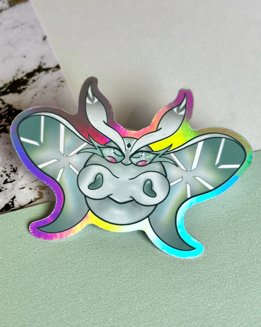 Frosty Moth Waterproof Sticker