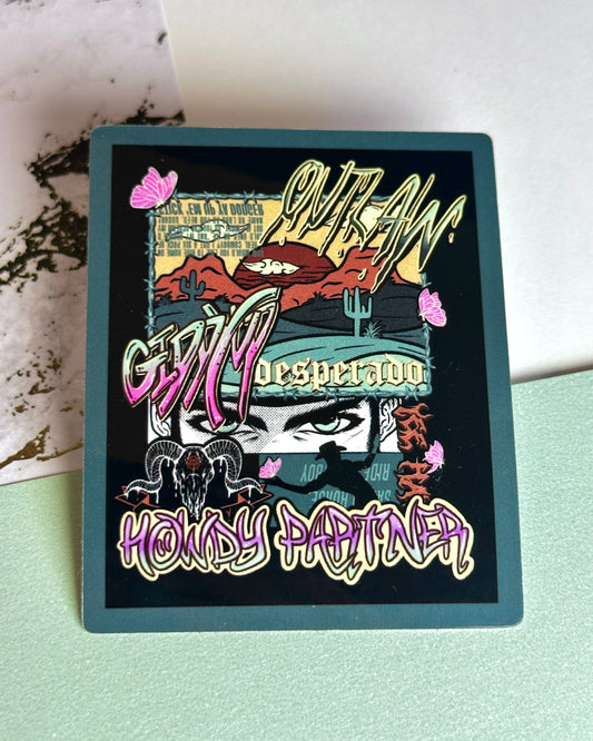 Chaos Cowboy Portrait Sticker