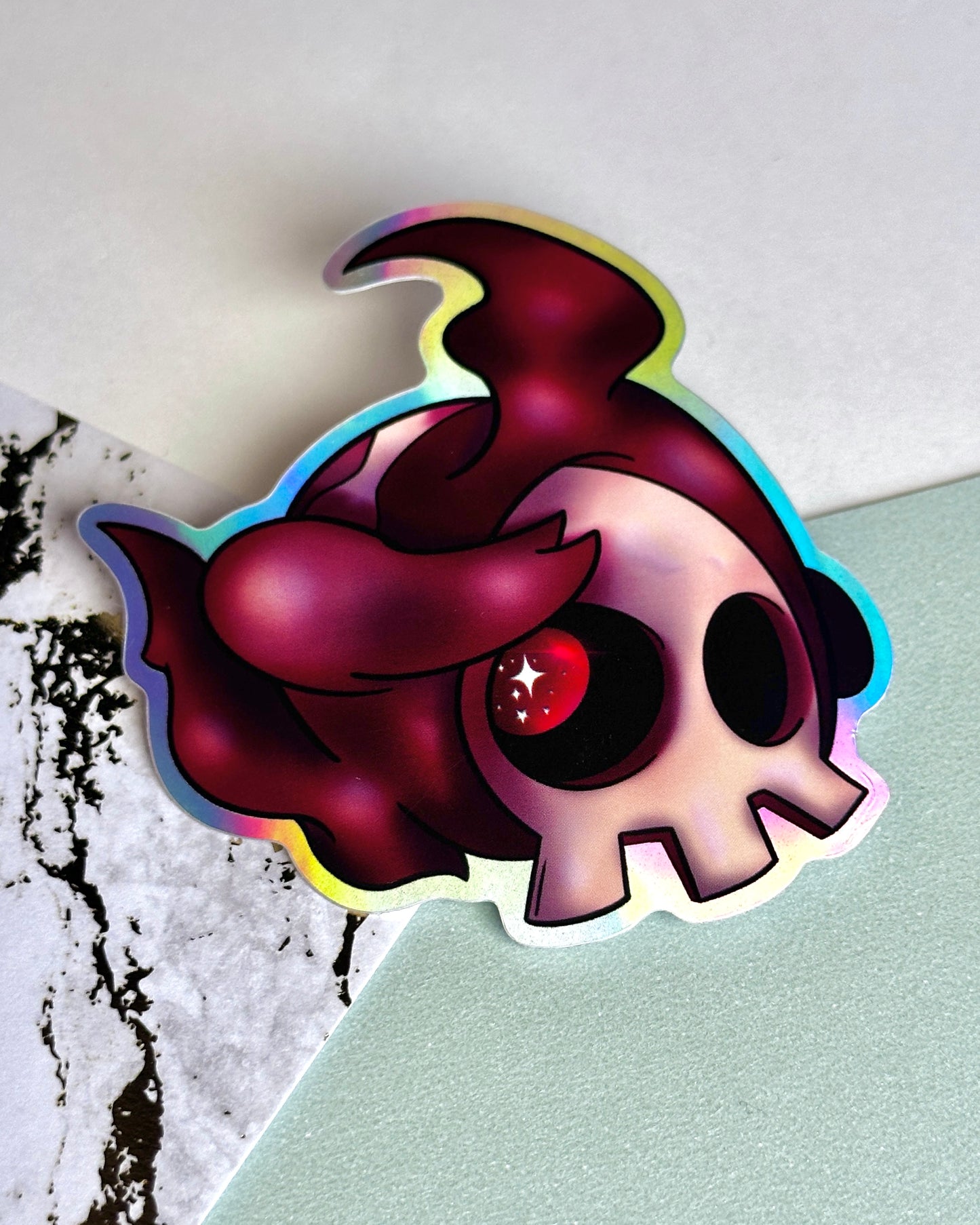 Shiny Skull Ghost Waterproof Sticker