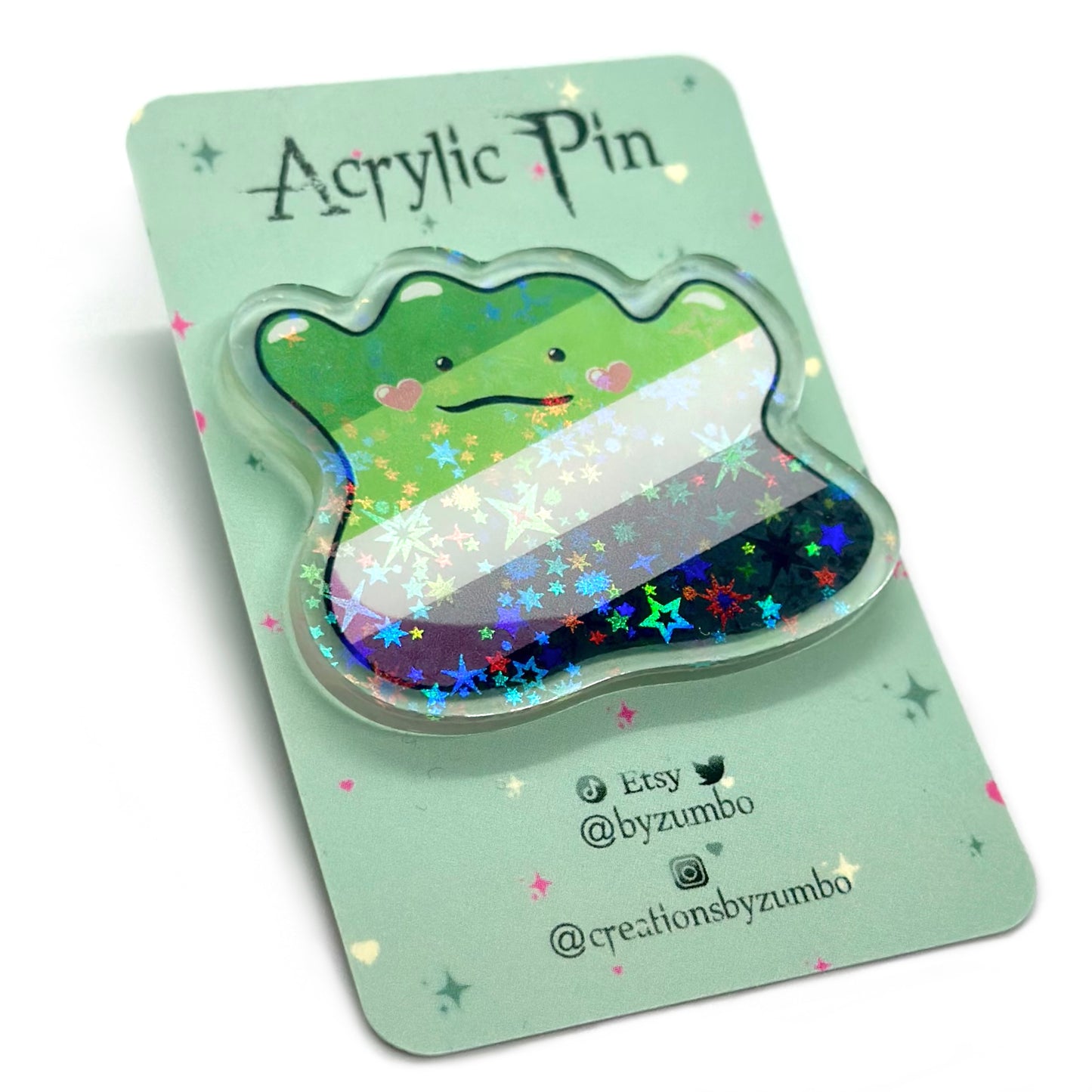 Aromatic Pride Holographic Acrylic Pin