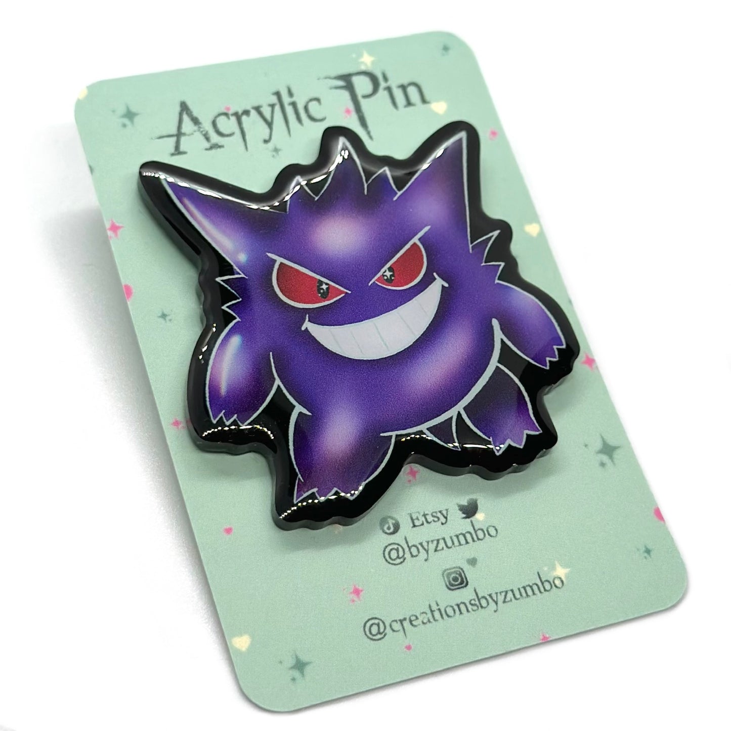 Shadow Ghost Type Acrylic Pin