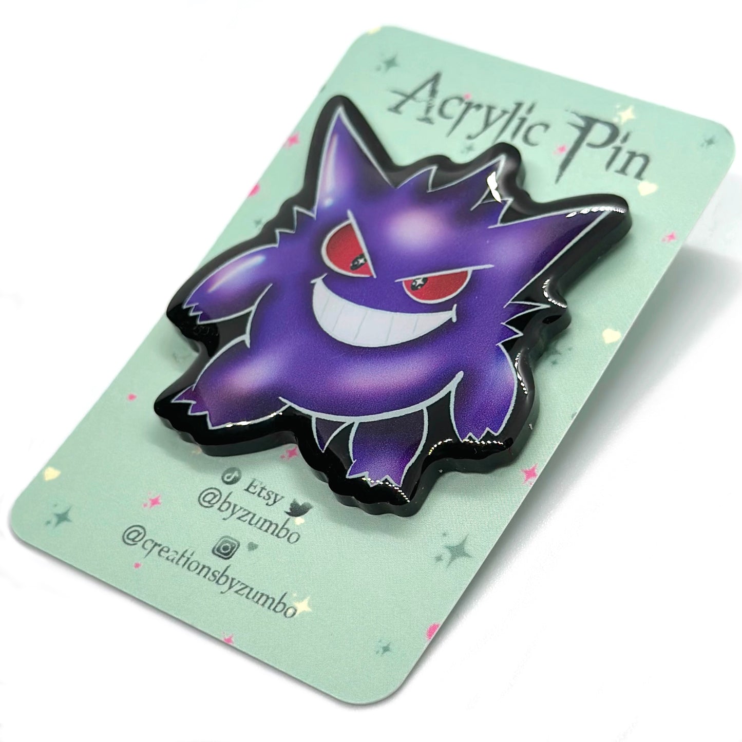 Shadow Ghost Type Acrylic Pin