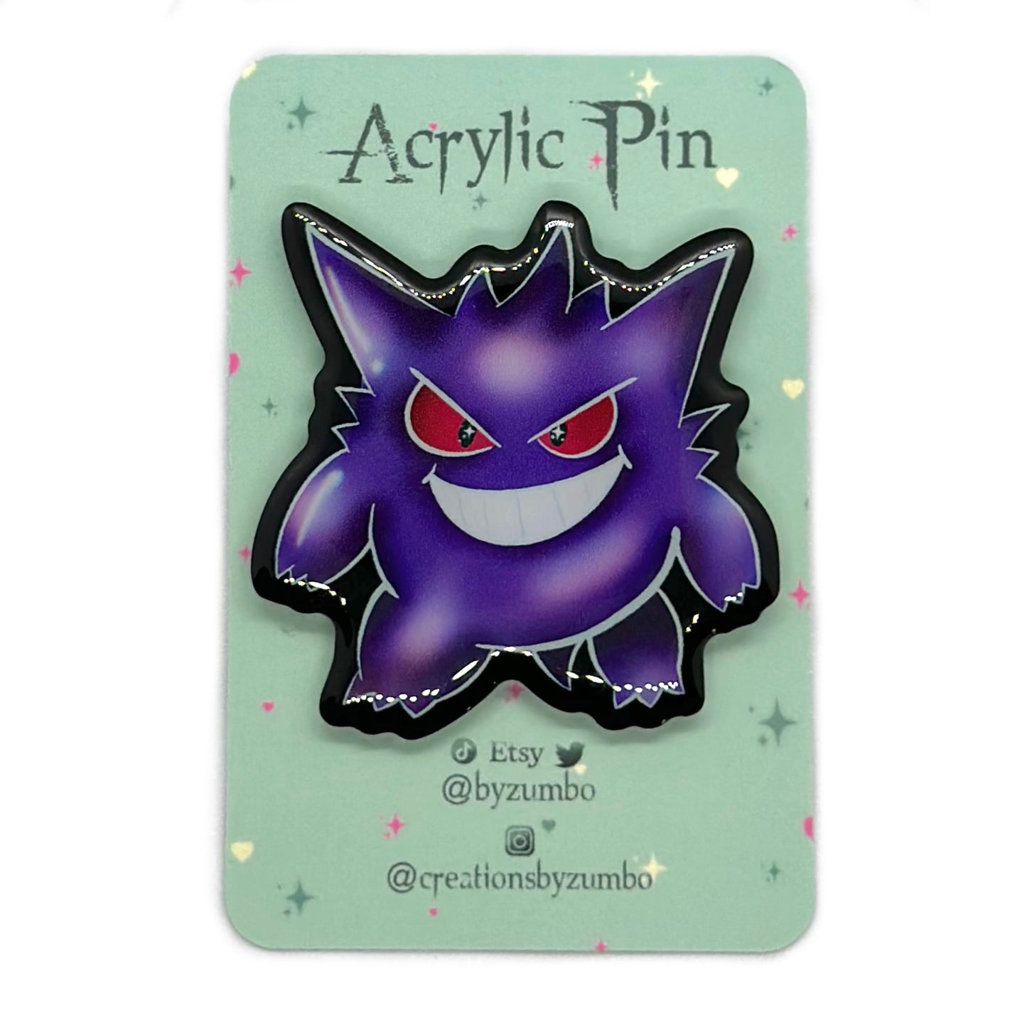 Shadow Ghost Type Acrylic Pin