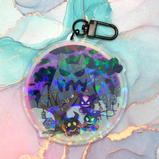 Twisted Garden Holographic Keychain