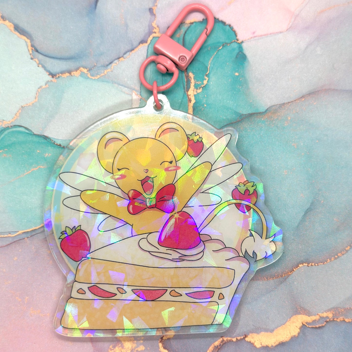 Dessert Anime Guardian Holographic Keychain