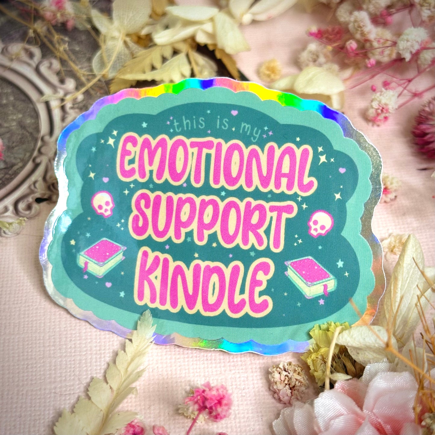 Emotional Support Kindle Waterproof Sticker