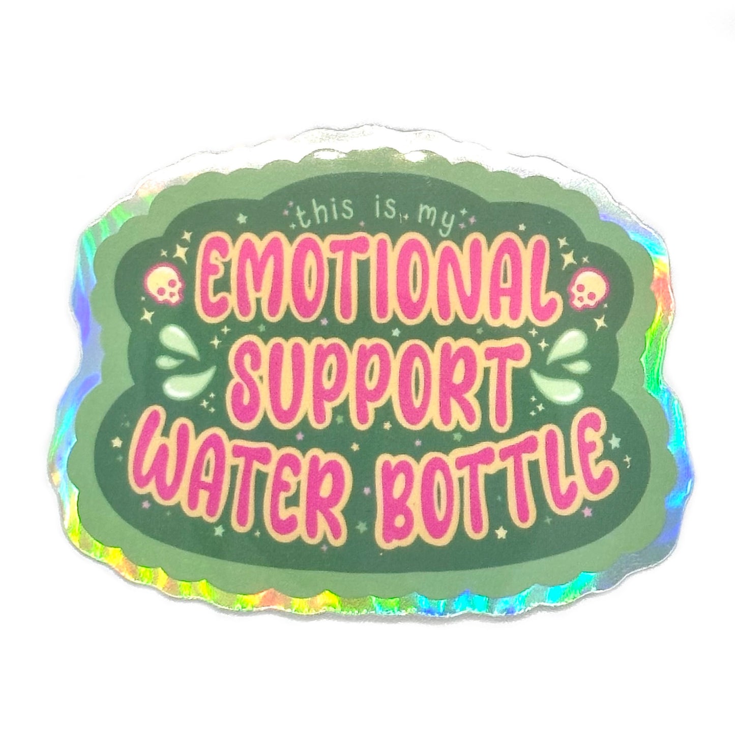 Emotional Support Water Bottle Waterproof Sticker