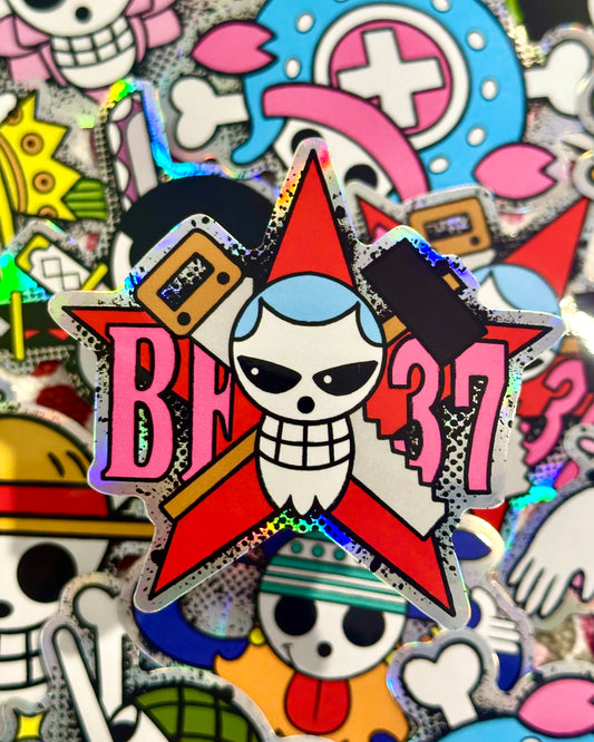 Franky Jolly Roger Waterproof Sticker