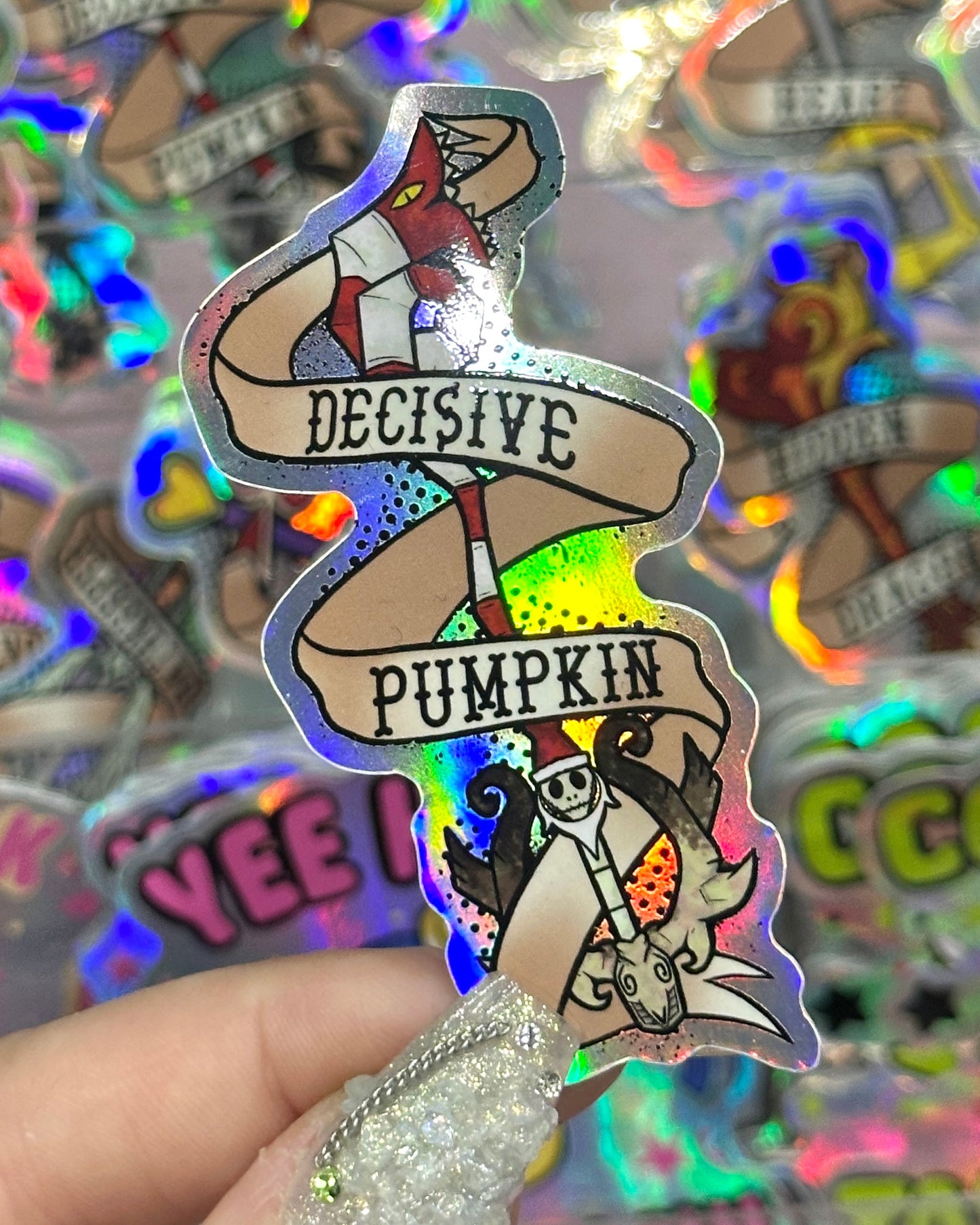 Decisive Pumpkin Keyblade Waterproof Sticker - Limited
