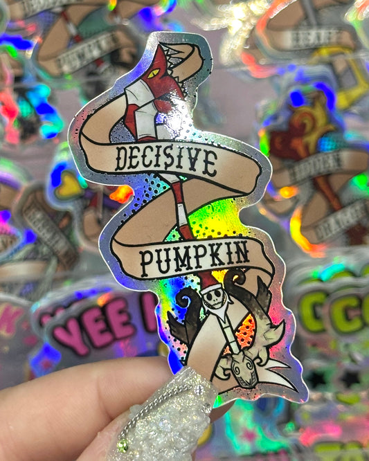 Decisive Pumpkin Keyblade Waterproof Sticker - Limited