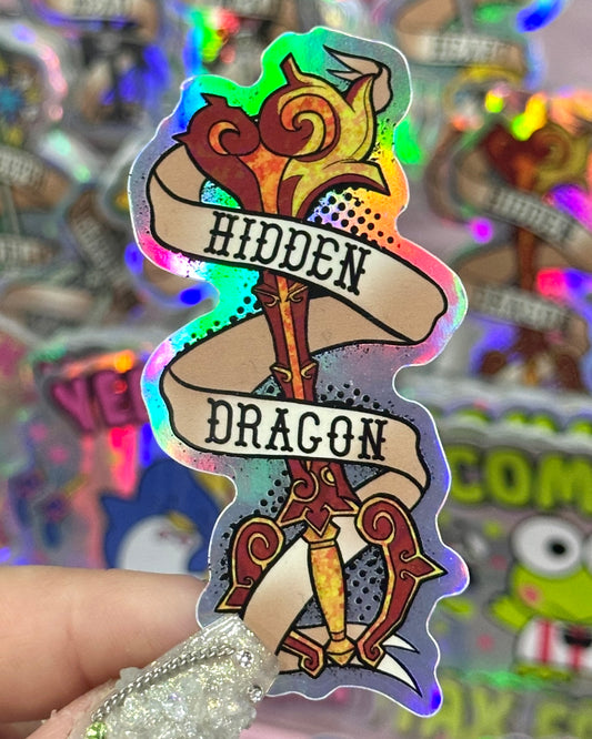 Hidden Dragon Keyblade Waterproof Sticker - Limited