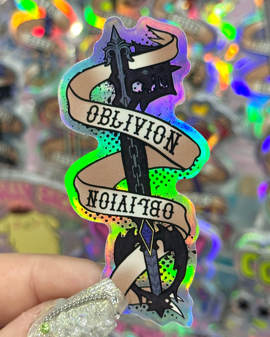 Oblivion Keyblade Waterproof Sticker - Limited