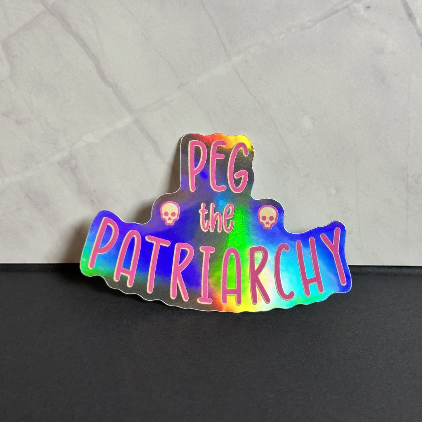 Peg the Patriarchy Waterproof Sticker