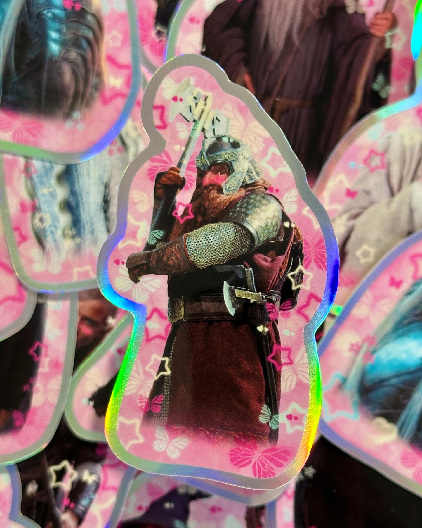 LotR Babygirl Gimli Waterproof Sticker