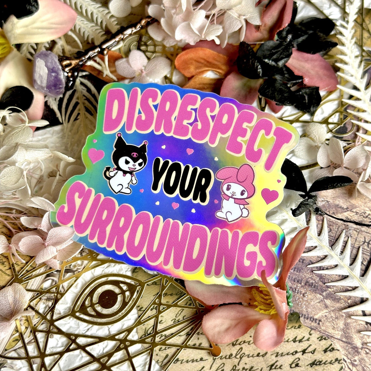 Disrespect Your Surroundings Waterproof Sticker