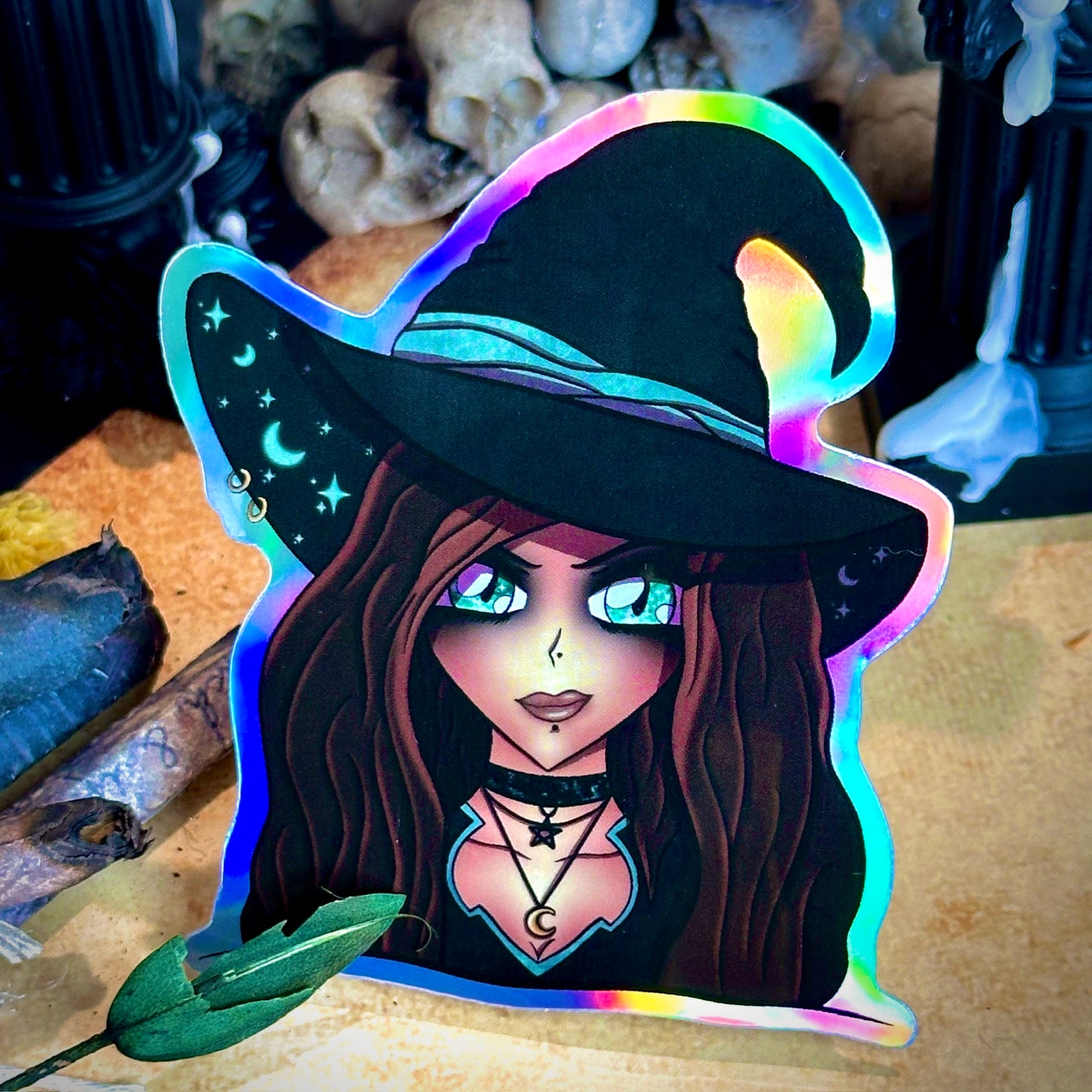 Anime Witch Waterproof Sticker