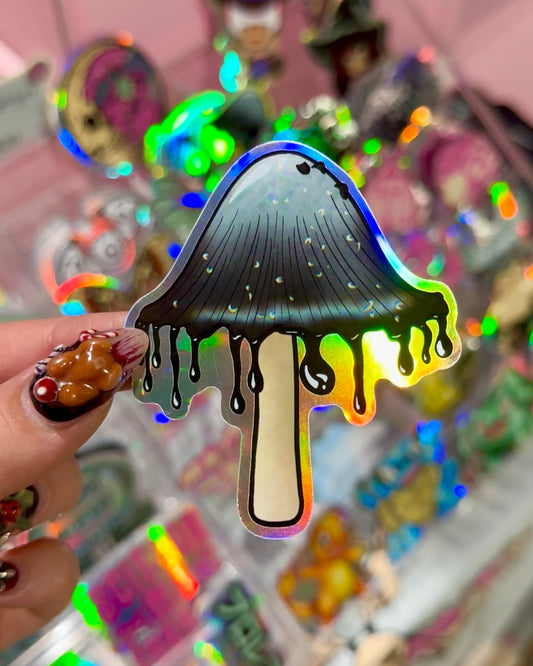 Inky Cap Mushroom Waterproof Sticker