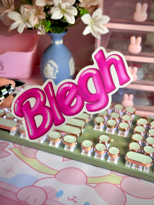 Pink Blegh - Car Sticker