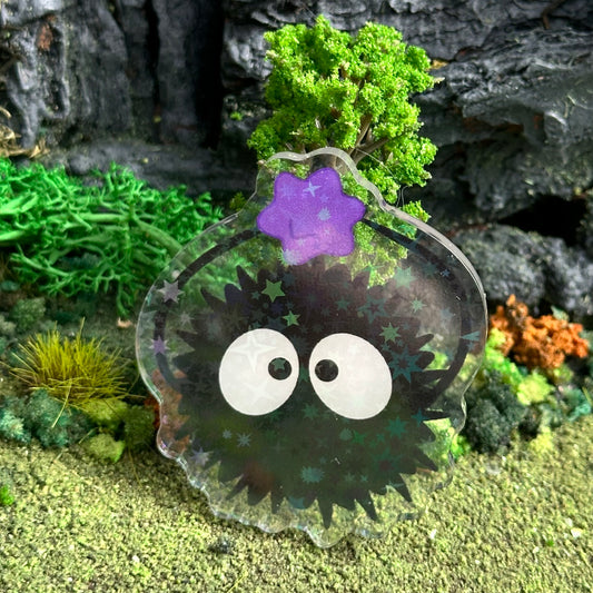 Soot Sprite Holographic Acrylic Pin
