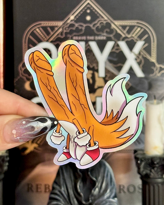 Double Dick Miles "Tails" Prower Waterproof Sticker