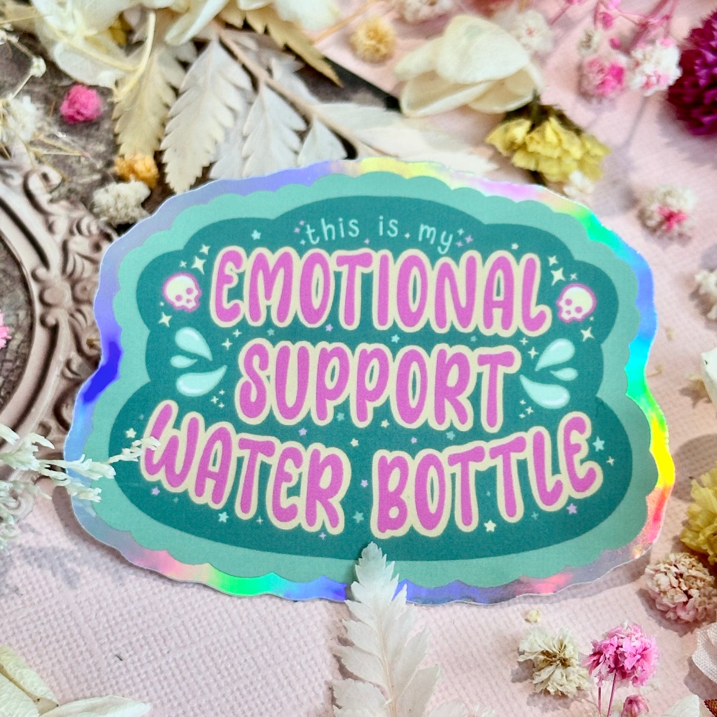 Emotional Support Water Bottle Waterproof Sticker