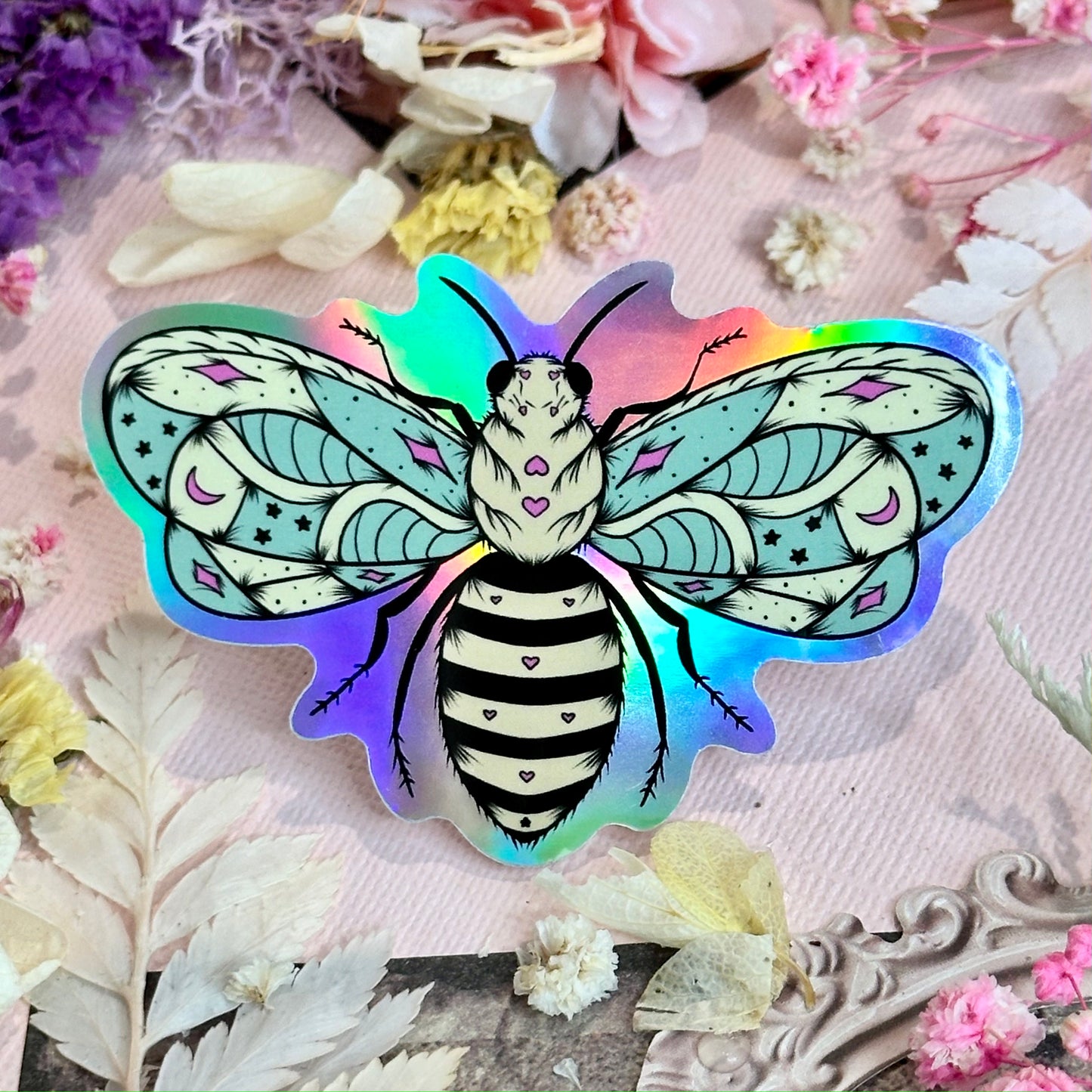 Pastel Bee Waterproof Sticker